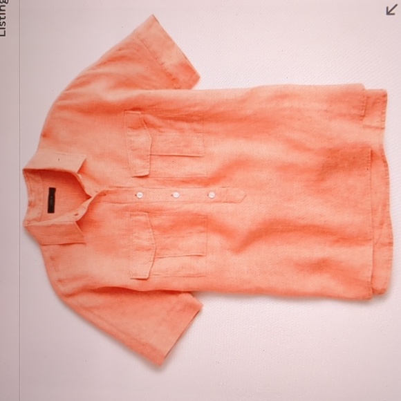 J. Crew Baird McNutt Irish Linen Camp Shirt Size 8 - Picture 1 of 8